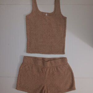 STEVE MADDEN 2PC CHENILLE TANK-TOP SLEEPWEAR